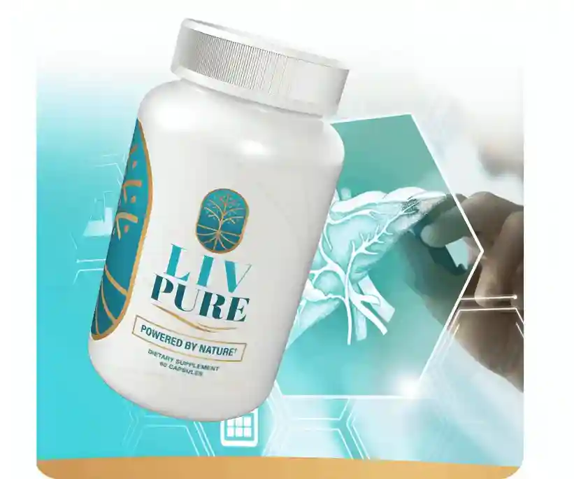 LivPure supplement bottle supporting liver health metabolism and natural detox support